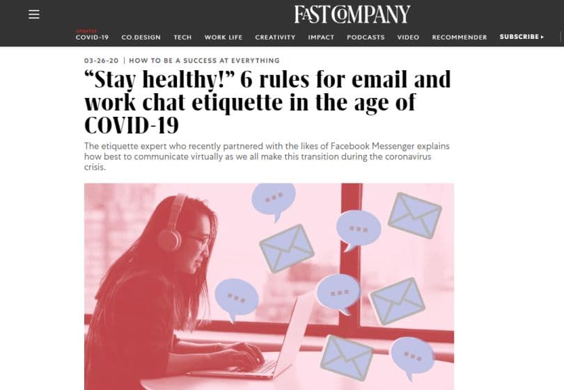 Lectura recomendada: 6 reglas de etiqueta para el teletrabajo en la era de COVID-19